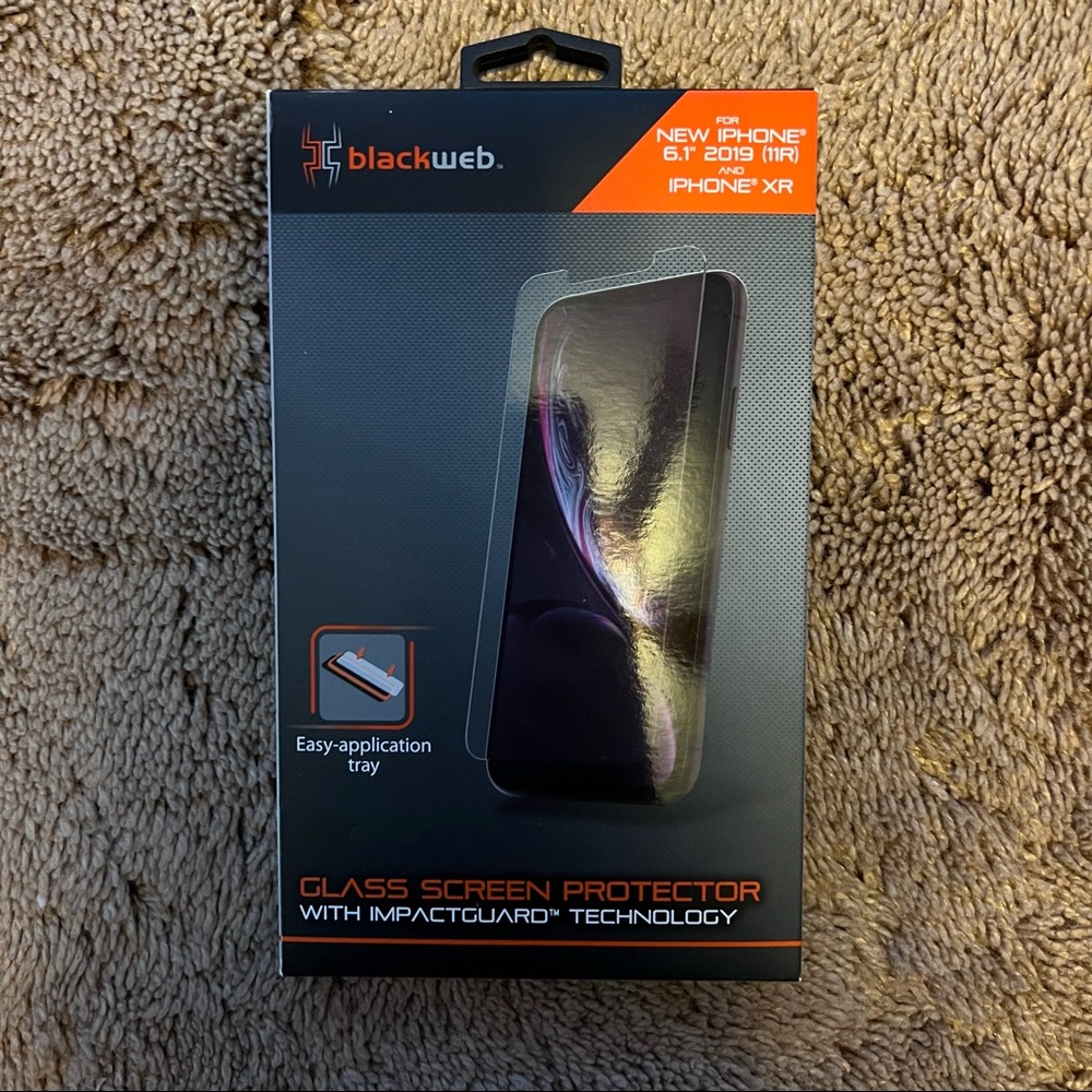 $1 Add on - Blackweb Glass Screen Protector with impactguard technology